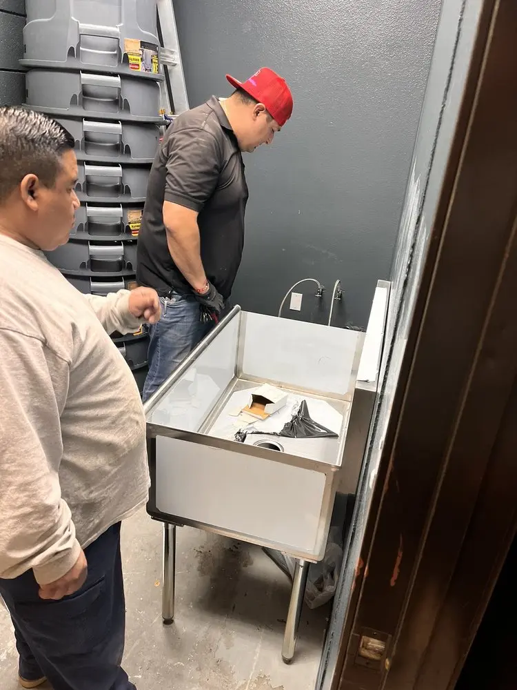 Commercial plumbing and sink installation in Cody